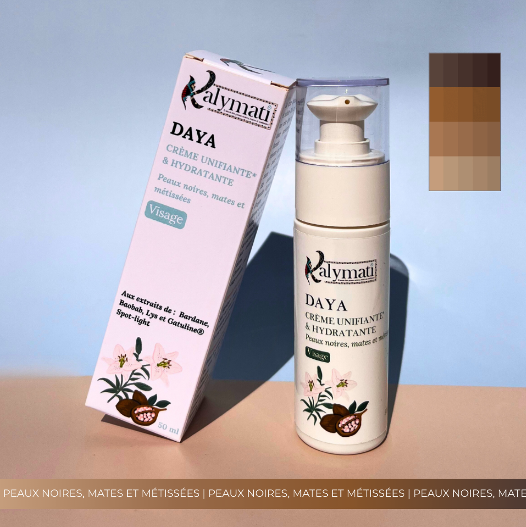 Crème unifiante et hydratante DAYA – Peaux noires, mates et métissées